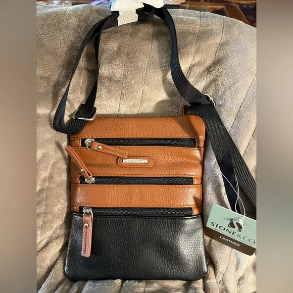 Stone Co. Bags Stone Co Compact Crossbody Leather Bag Nwt Poshmark